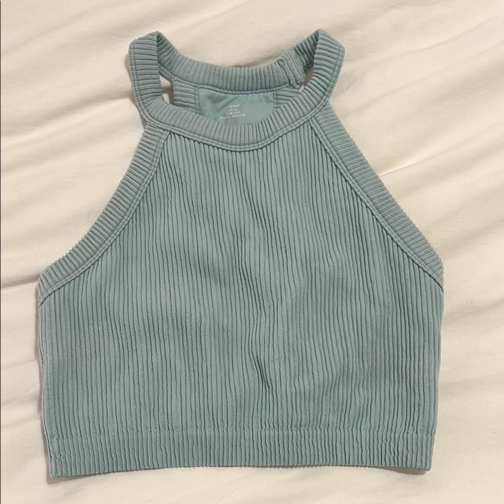 Aerie Superchill Seamless High Neck Bra Top